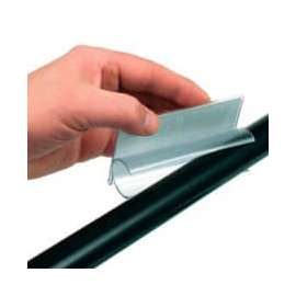 Label Holder 4" Long for 1" & 1-1/8" Dia. Material, Clear (25 pcs/pkg)