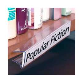 Shelf Clip Label Holder, 7/8" x 6", Clear, For 3/4" Thick Shelving (10 pcs/pkg)