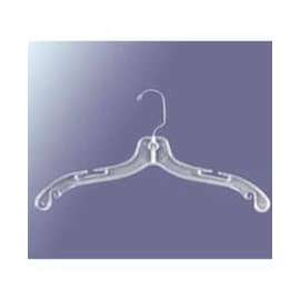 Dress And Shirt Hanger, W/ Swivel Hook, 17" L, Plastic, Clear