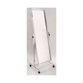 Single Tilted Mirror, 67-1/4" H, Mirror 20" x 60", Metal, Chrome