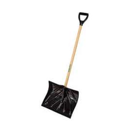 UnionTools 1627400 Snow Shovel, 18 in W Blade, 5-1/2 in L Blade, Combo Blade, Polyethylene Blade, Wood Handle