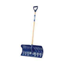 Union Tools 1630400 24" Poly Blade Snow Pusher W/ Wood D-Grip Handle