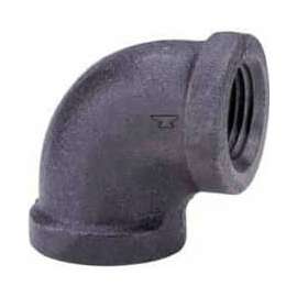 1-1/4 In. Black Malleable 90 Degree Elbow 150 PSI Lead Free