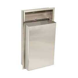 Bobrick ClassicSeries Stainless Steel Recessed Trash Can, 12 Gallon