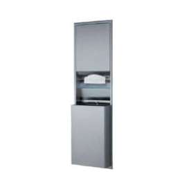 Bobrick ClassicSeries Semi-Recessed Convertible Folded Paper Towel Dispenser/Receptacle