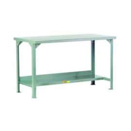 Little Giant Welded Steel Workbench - Steel Top & Shelf - 60"W x 36"D x 36"H