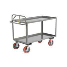 Little Giant Shelf Truck w/2 Shelves, 3600 lb. Capacity, 48"L x 24"W x 42"H, Gray