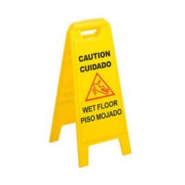 Carlisle Wet Floor Sign (English/Spanish) 25", Yellow - 3690000