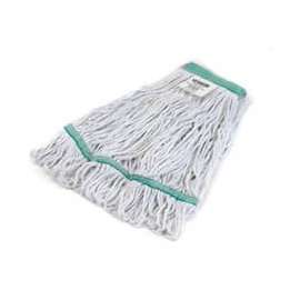 Carlisle Flo-Pac Medium Green Wide Band Looped-End Mop, Blended 4-Ply Yarn, Natural - 369419B00