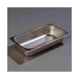 Carlisle 607132 - Durapan Light Gauge One-Third Size Pan 6-7/8" x 12-3/4" x 2.5" Deep
