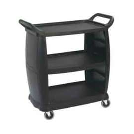 Carlisle CC203603 - Small Bussing and Transport Cart 18" x 36", Black
