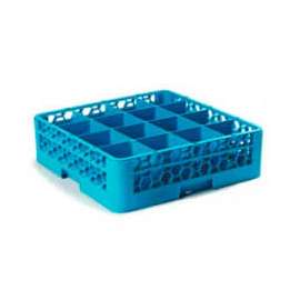 Carlisle RG16-114 - Opticlean 16-Compartment Glass Rack W/ 1 Extender, Carlisle Blue