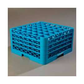 Carlisle RG36-414 - Opticlean 36-Compartment Glass Rack W/ 4 Extenders, Carlisle Blue