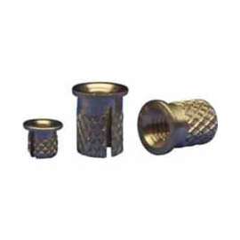 1/4-20 Flanged Press Insert - Brass - 260-4-Br