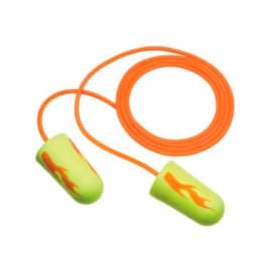 3M E-A-Rsoft Yellow Neon Blasts Foam Earplugs, Corded, 311-1252, 200 Pairs