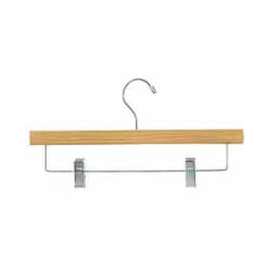 14" L Pant/Skirt W/ Chrome Hooks And Bar W/ Clips - Chrome Hook Natural