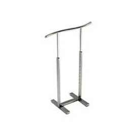 Single Bar Merchandiser with S-shaped Hangrail - Satin Chrome