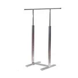 Bauhaus Series" Single Bar Merchandiser (BA45SC) Garment Rack - Satin Chrome