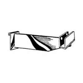 12"L Hangrail Bracket To Hold Rectangular Tubing - Semi-Gloss Black