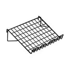 14"D X 22-1/2"W Sloping Shelf W/ 3" Lip - Black