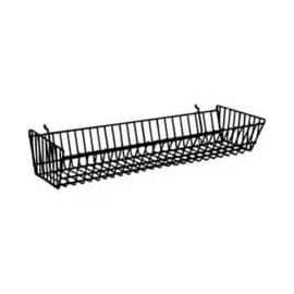 24"W X 10"D X 5"H Double Sloping Basket - Semi-Gloss Black