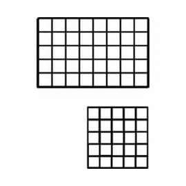 10"L X 10"W Epoxy Coated Grid Cubbies - Black