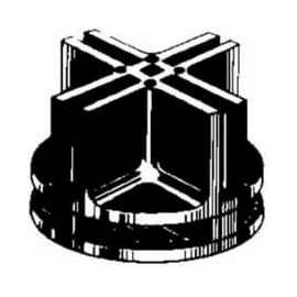 4-Way Plastic Connector - Black