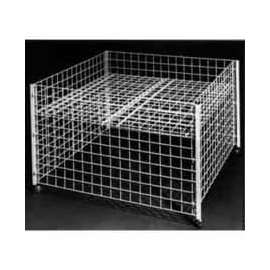 36" Square Grid Dump Bin - Semi-Gloss White