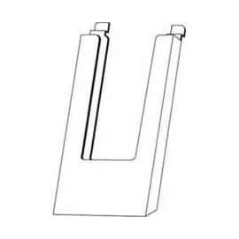 4"W X 9"H Acrylic Slatwall Literature Holder - Clear