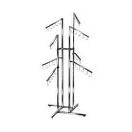 4-Way Handbag Rack w/ 4 Slant Arms and 4 Twist-on Slant Arms - Chrome