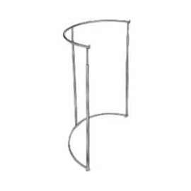 43" dia Half-Round Garment Rack (K62)- Chrome