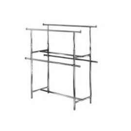 Clamp-On Hangrail For Double Bar Garment Racks K40 And K41 - Chrome
