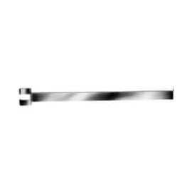 22" Twist-On Straight Arm For Rectangular Tubing Garment Rack - Chrome