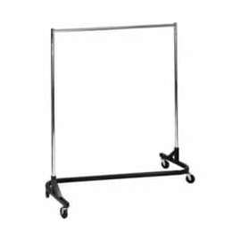 Economy Z-Rack - Square Tubing RZK/8- Chrome Upright & Hangrail - Black Base