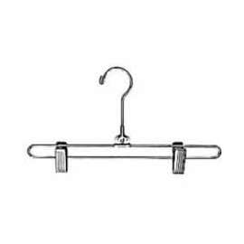 12" L Steel Skirt Hanger W/ Regular Hook - Chrome