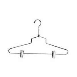 16" L Steel Combination Hanger W/ Vinyl Cushion Clips And Regular Hook - Chrome