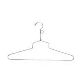19" L Steel Blouse And Dress Hanger W/ Loop Hook - Chrome