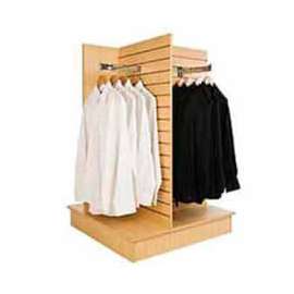 4-Way Slatwall Merchandiser 36"W x 36"D x 54"H - Maple