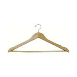 17" L Wishbone W/ Chrome Hook And Wooden Bar - Natural
