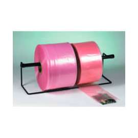 Global Industrial Anti Static Poly Tubing, 3"W x 1075'L, 4 Mil, Pink, 1 Roll