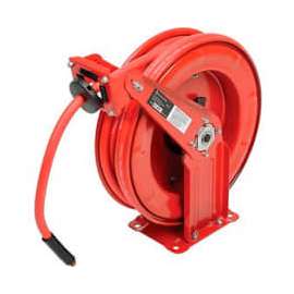 Florida Pneumatic 6801 3/8"x50' 300 PSI Spring Retractable Low Pressure Steel Hose Reel