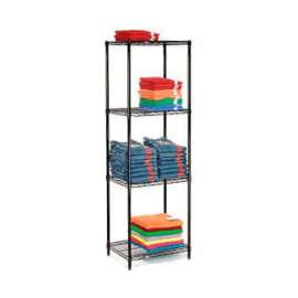 Nexel Shelving Wire Shelving Starter Unit, 24"W x 18"D x 63"H