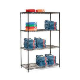 Nexel Shelving Wire Shelving Starter Unit, 42"W x 24"D x 63"H
