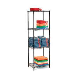 Nexel Shelving Wire Shelving Starter Unit, 24"W x 18"D x 74"H