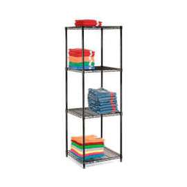 Nexel Shelving Wire Shelving Starter Unit, 24"W x 24"D x 74"H
