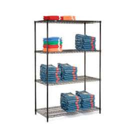 Nexel Shelving Wire Shelving Starter Unit, 48"W x 24"D x 74"H