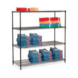 Nexel Shelving Wire Shelving Starter Unit, 60"W x 24"D x 74"H
