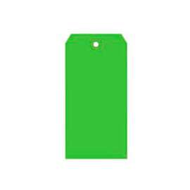 Global Industrial Shipping Tag #6, 5-1/4"L x 2-5/8"W, Light Green, 1000/Pack