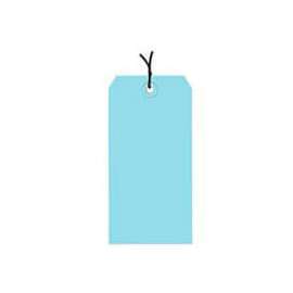 Global Industrial Shipping Tag Pre Strung, #6, 5-1/4"L x 2-5/8"W, Light Blue, 1000/Pack