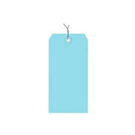 Global Industrial Shipping Tag Pre Wired#6, 5-1/4"L x 2-5/8"W, Light Blue, 1000/Pack